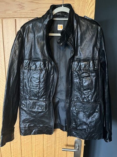 Boss orange leather jacket - boss,