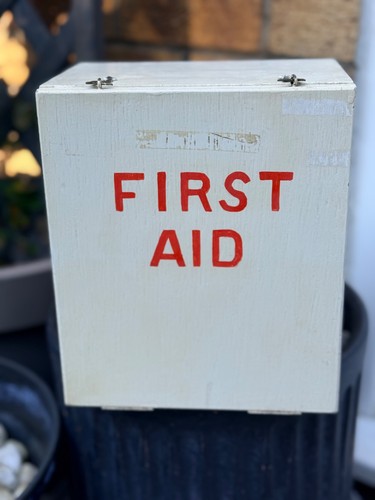 Vintage wooden first aid - wooden,
