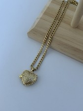 18K Gold Rolled CZ Stone Love