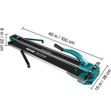 Manual Tile Cutter 24–47” Laser Guide Double Rail Push Knife Ceramic Porcelain