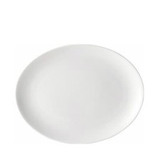 18x Oval 14" Plates, Pure White by Utopia, Crockery, Dinner Set, Restaurant