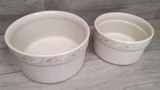 Simpsons Cookware Ovenstone England Oven Soufflé Dishes 323 & 324 Country Rustic
