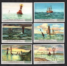 Lighthouses & Warning Bouys Cards Set 1936 Liebig Ships Phares Lightship