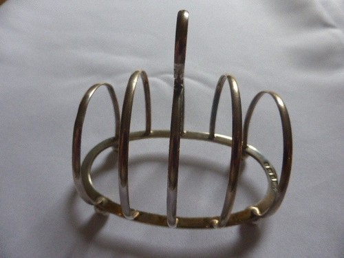 Antique silver toast - antique,