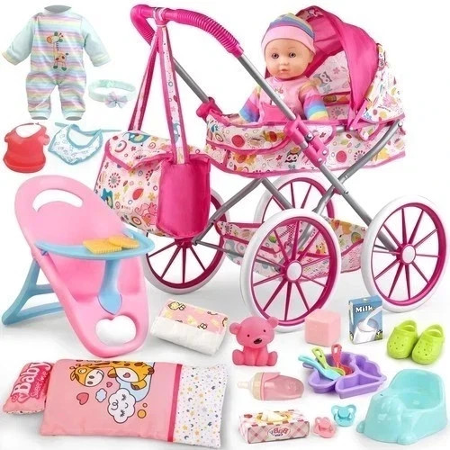 Baby doll stroller set - 12.5",