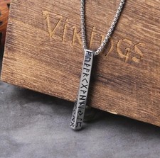 Viking Rune Necklace Steel