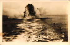 Postcard Explosion Of Depth Charge Taken From HMS Despatch 1925  RPPC