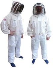 Beekeepers Ventilated Bee Suit 3 Layer Protection White Beekeeping Apiary 🐝