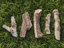 Ceramic logs 5 pcs HAND MADE designed for bio ethanol, gas, gel fireplaces - IX
