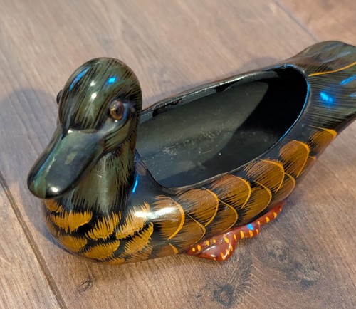 Vintage clay mallard duck - vintage,