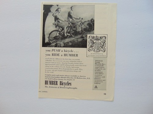1948 humber bicycles don - humber, don't