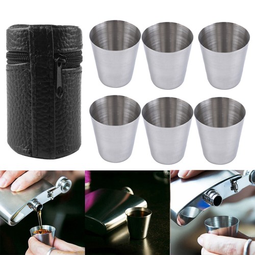 6x30ml stainless steel shot - 6x30ml,