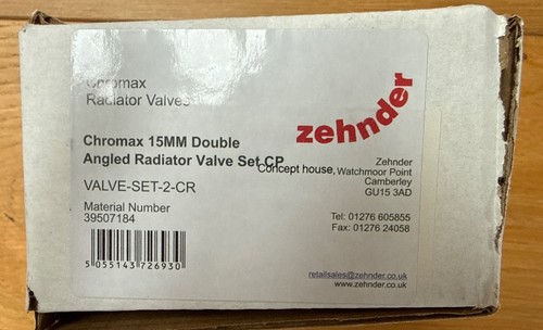 Zehnder valve set - zehnder, chromax