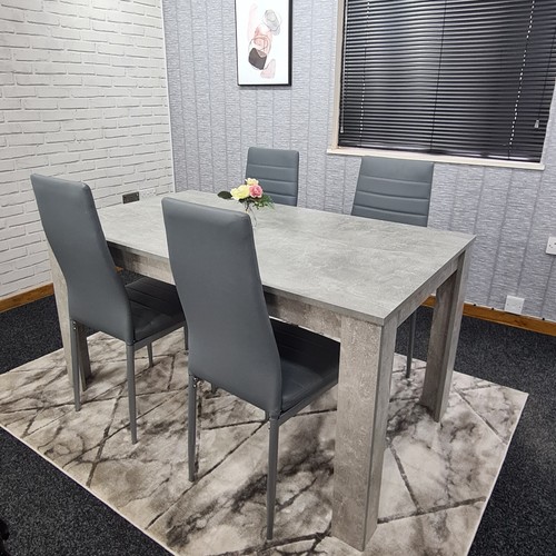Grey dining table and - table,