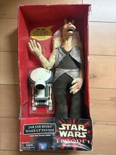 Star Wars Episode 1 Vintage Jar Jar Binks Wake Up System Figure Pit Droid 1999