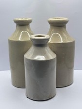 3 old stoneware bottles, furniture creams