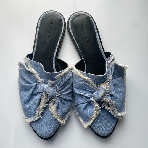 Allsaints frayed denim slip - allsaints,