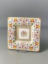 Minton Rare Majestic Gold Haddon Hall 16.5cm Square Tray - Made In England 2005
