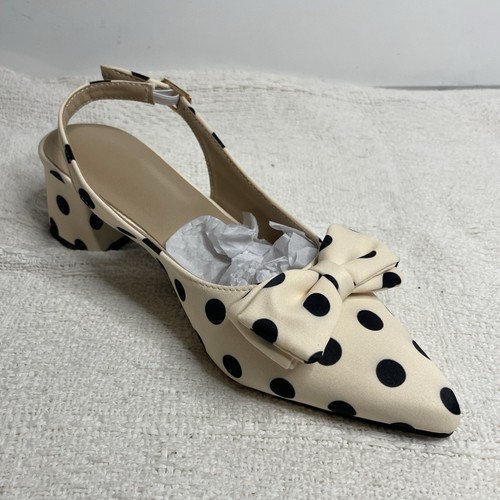 Women beige black polka - beige/black,