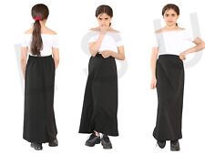 Girls School Skirts Half Elasticated Waist Long Ankle Length Girls Long Skirt