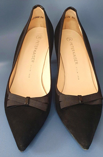 Peter kaiser black suede court - kaiser,