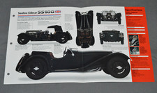 1935-1939 SWALLOW SIDECAR SS100 (1937) Jaguar SPEC SHEET PHOTO BOOKLET BROCHURE