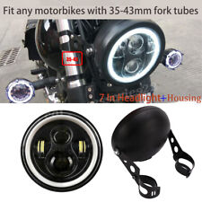 7 Inch LED Motorcycle Headlight W/ Housing Bracket Hi/Lo Beam For Suzuki Harley