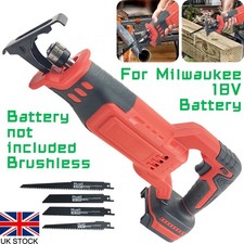 Cordless Reciprocating Saw for Milwaukee 18V+4 Blades For Wood/PVC/Metal Cutting