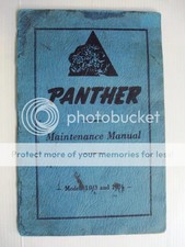 PANTHER 10/3 & 10/4 Motorcycle Maintenance Manual Handbook Undated