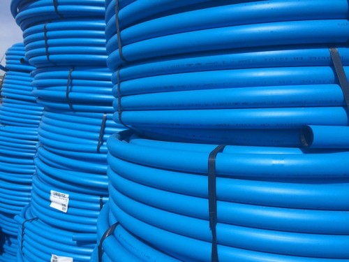 Blue mdpe plastic mains - mdpe,