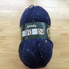 Wendy Aran Knitting Yarn Navy