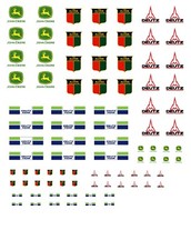 S Scale ( 1/64th ) Agricultural / Trailer Decals.