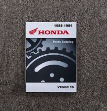1988-1991 Honda VT600C VT600CD Shadow Motorcycle Parts Catalog Manual 1989 1990