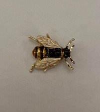 Gold Tone Enamel Bumble Bee