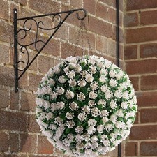 Best Artificial Rose Flower Balls Topiary Hanging Garden Basket Plant UV Stable