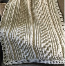 PATTERN ARAN ISLES crochet PATTERN ONLY crocheted afghan blanket PDF