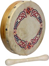 Glenluce MINI BODHRAN with tipper. 8 inch Irish drum with Knotwork design.