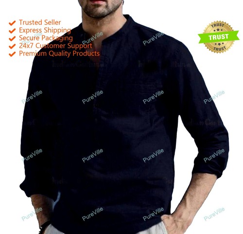 Mens kurta solid - solid,