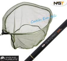 Fishing Landing Net Scoop Front Pan Net 60 cm 24" and 2m Telescopic Net Handle