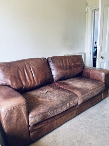 Vintage leather sofa - leather,