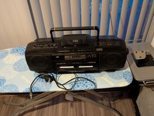 JVC RC-X510 Portable Boombox Hyper Bass Sound CD Radio Cassette  Tested