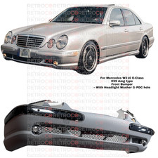 For Mercedes W210 PDC E55 S210 AMG Style Facelift Front Bumper 00-02 ABS Plastic