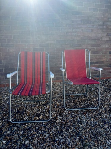 Vintage 1960 70s picnic chairs - vintage,