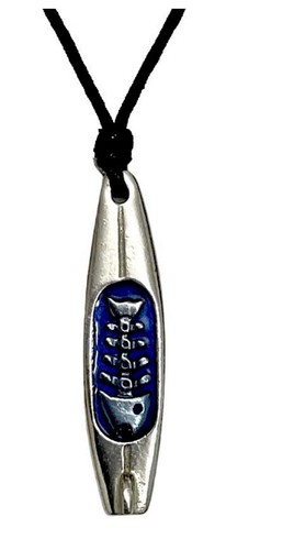 Fish bone surf board pewter - fish,