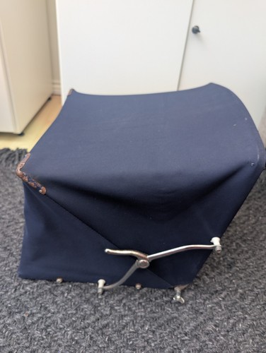 Vintage silver cross navy hood - navy,