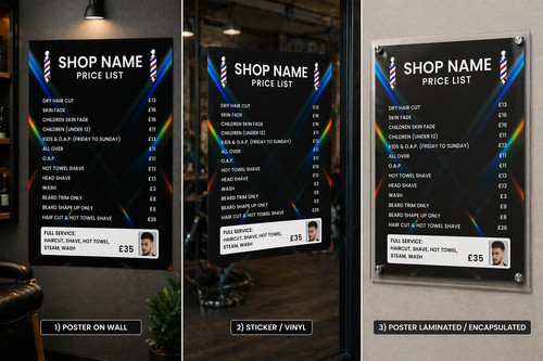 Barber shop salon advertising - shop,