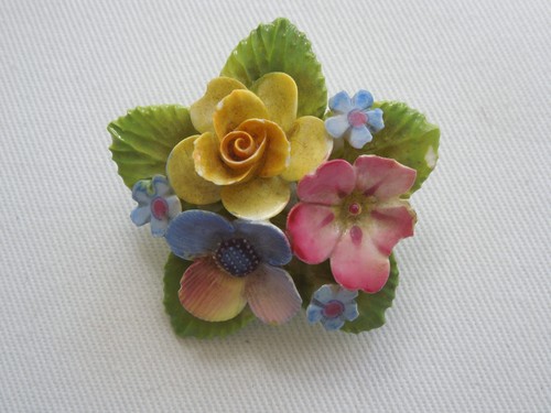 Vintage bone china floral - bone,