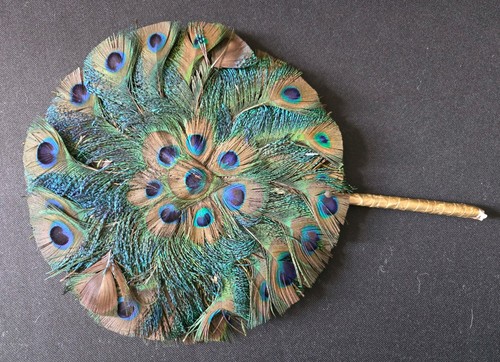 Art deco peacock feather fan - deco?,