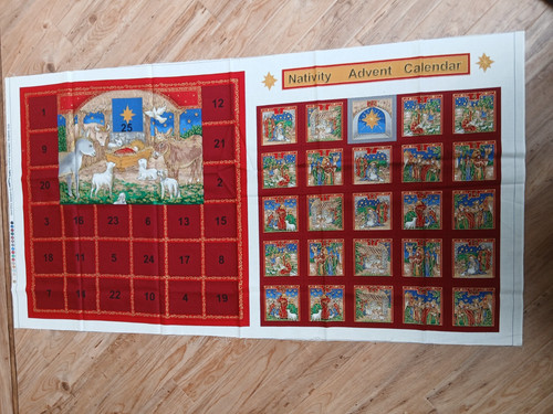 Nativity scene fabric advent - nativity,