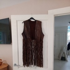 Women's Brown Fringe Leather